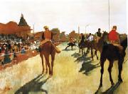 Edgar Degas Race Horses before the Stands oil